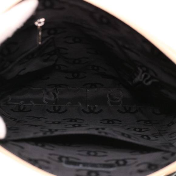 CHANEL Cambon Line Shoulder Bag Caviar Skin Beige CC Auth am4027 - Picture 10 of 16